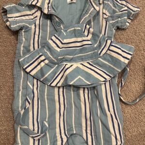 Hanna Andersson Blue and White Kids Matching Set